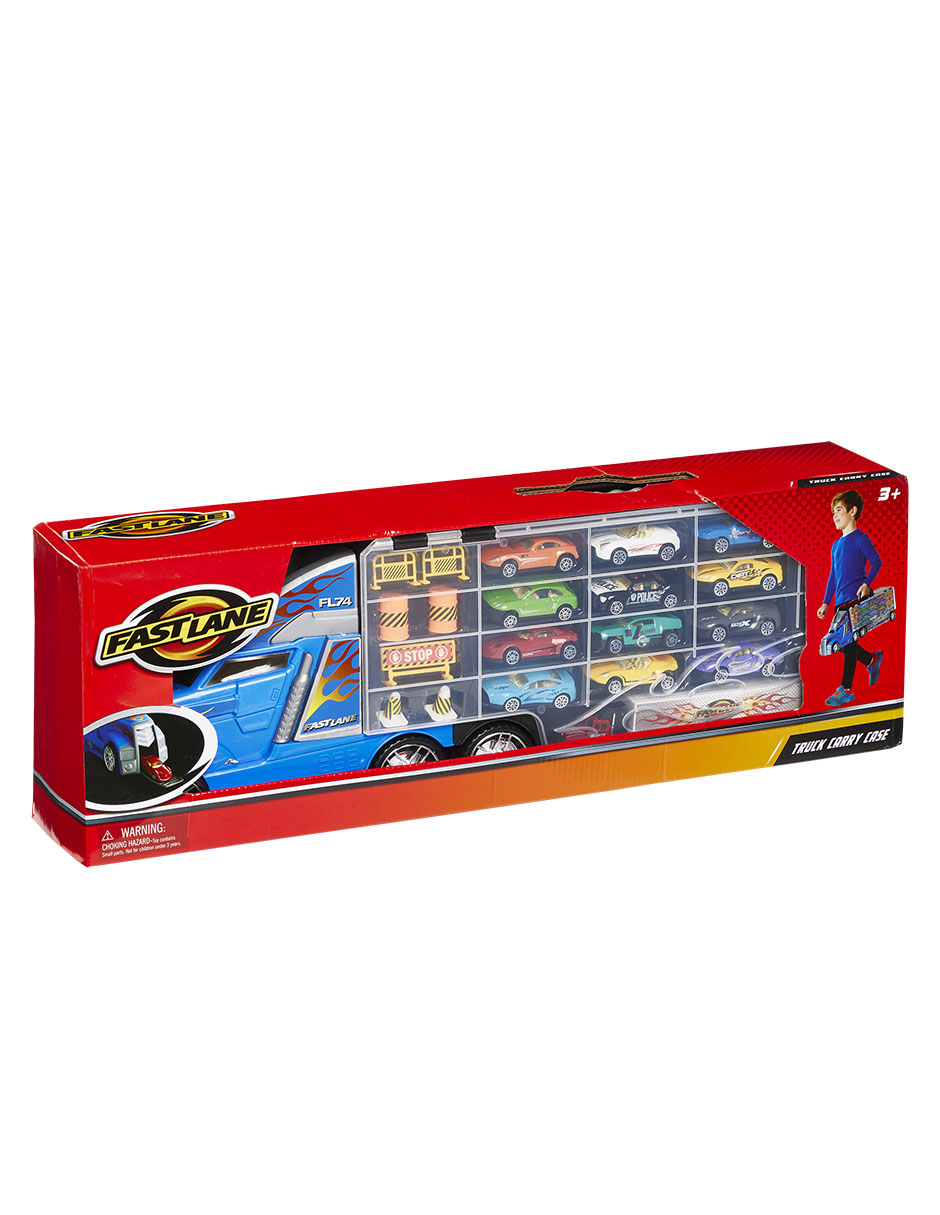 Set de vehículos Fast Lane truck carry case